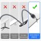 Starlink Mini 3m DC power extension cable with barrel plug connectors